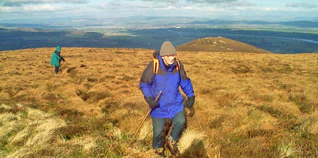 View looking back towards Knockendoch from near the top of Criffel