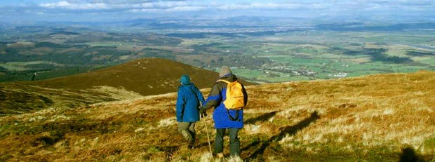 Leaving the top of Criffel making for Knockendoch