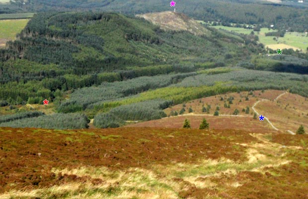 View of alternative route from Knockendoch to Mid Glen