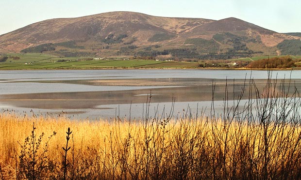 Criffel and Knockendoch from the east bank of the River Nith