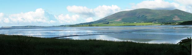 View showing Criffel and Knockendoch and the tail of land running south from them into the Solway Firth