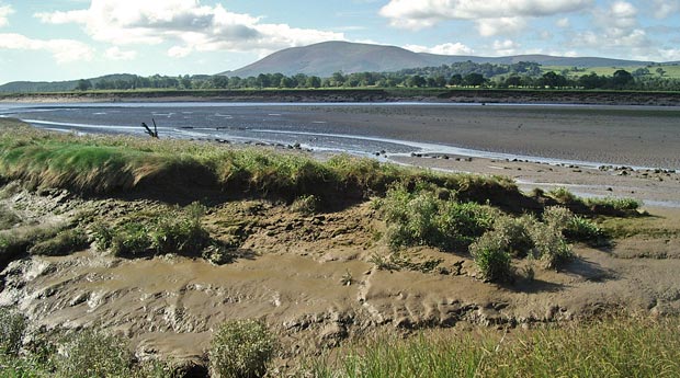 Looking down the River Nith towards Criffel and Knockendoch from Kelton