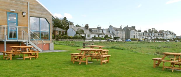 View of the south end of Glencaple from the tearoom on the pier