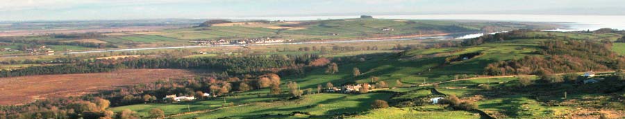 View of the River Nith, Glencaple and Ward Law from Mabie Forest