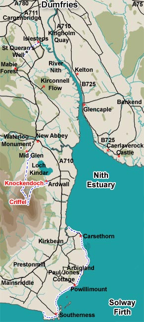 Map of Nith Estuary National Scenic Area