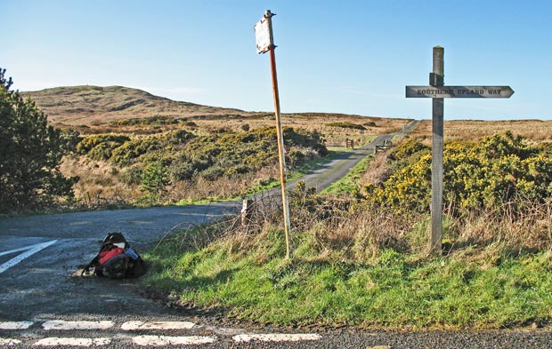 Taking the single track road for Killantringan Lighthouse