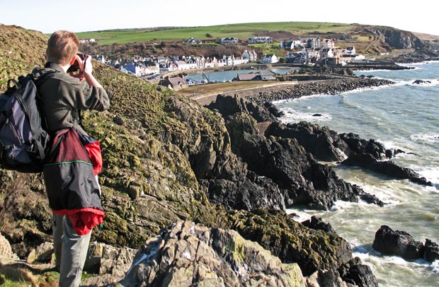 View of Portpatrick from the rocks to the south of it