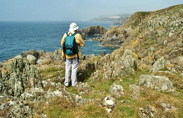 Looking back along the rocky coatline we have been following