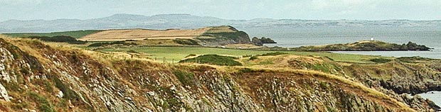 Detail showing the white tower near Isle of Whithorn