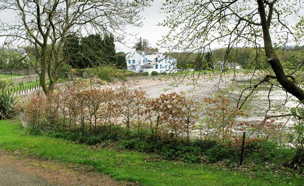 View of Balcary Bay Hotel from near the tower.