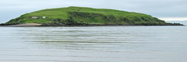 View of Hestan Island from near the causeway to it.