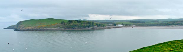 View over to Balcary Point from the south west corner of Hestan Island.