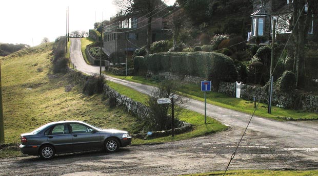 Parking place for walk from Portling to Castle Point.