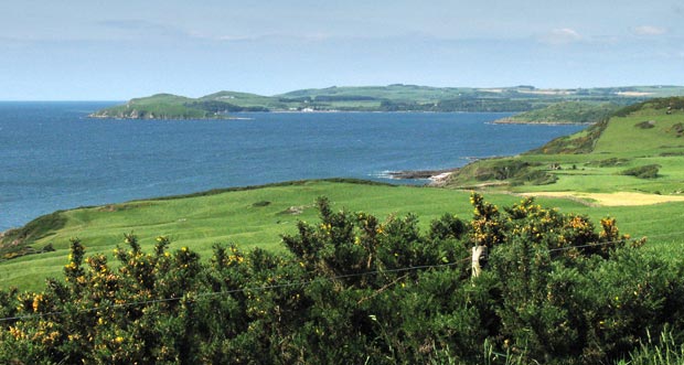 View of Balcary and Hestan Island from White Hill.