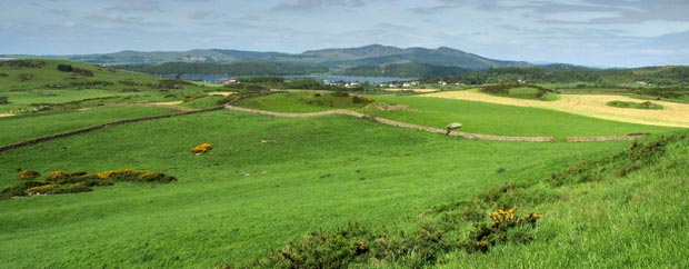 View of Rockcliffe, Rough Firth, Screel and Bengairn from White Hill.