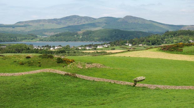 View of Rockcliffe, Rough Firth, Screel and Bengairn from White Hill.