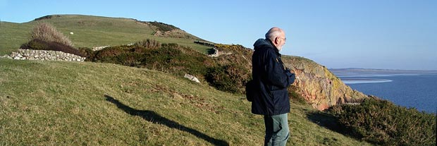 View back to White Hill on the coastal walk from Portling to Castle Point.