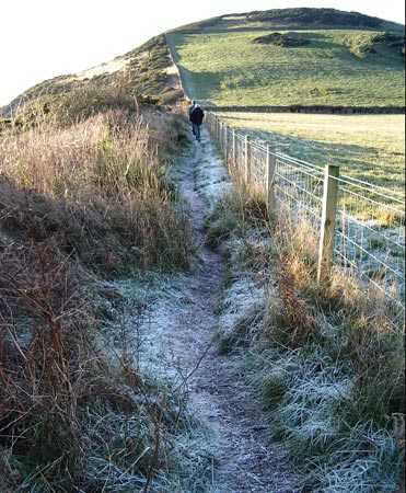 Starting the climb onto Barcloy Hill.