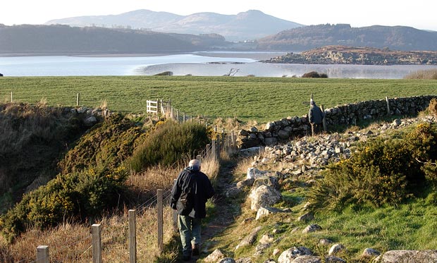 Approaching Castle Point from the bottom of Barcloy Hill