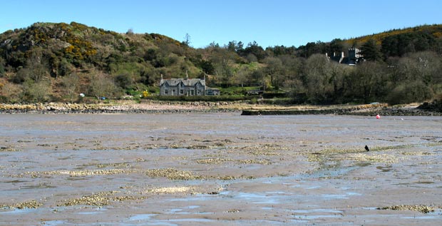 View of Mote of Mark from Rough Firth.