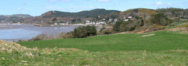 View towards Rockcliffe and Kippford from beside Castle Point.
