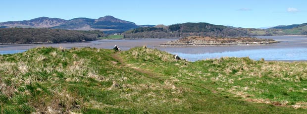 View of Rough Island, Screel and Bengairn from Castle Point.