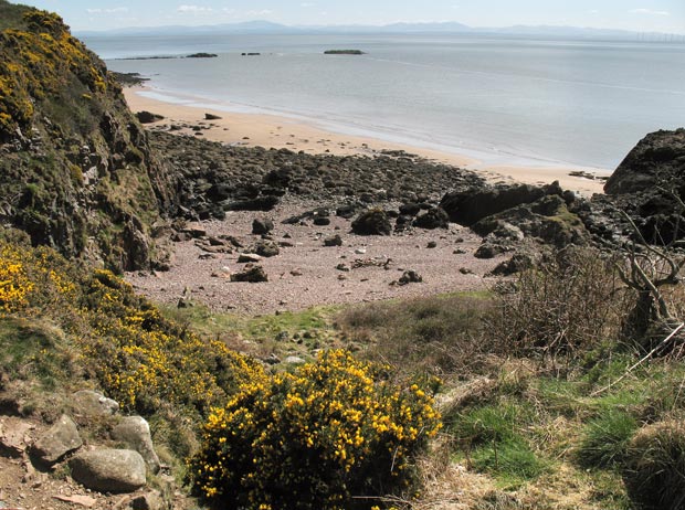 Another view of the beach below Barcloy Hill from Castle Point.