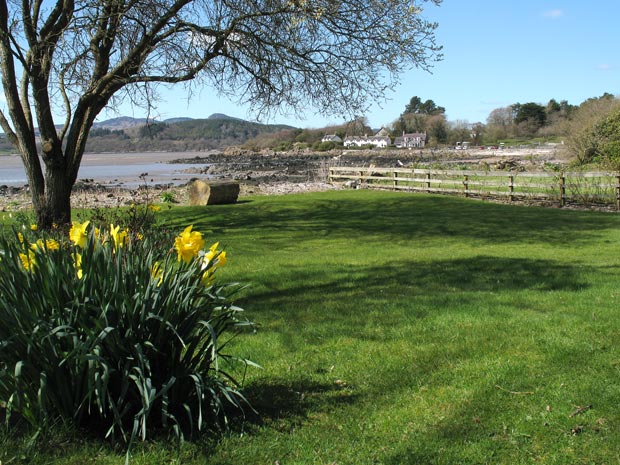 View of Rockcliffe from garden by the roadside heading from Castle Point to Rockcliffe.