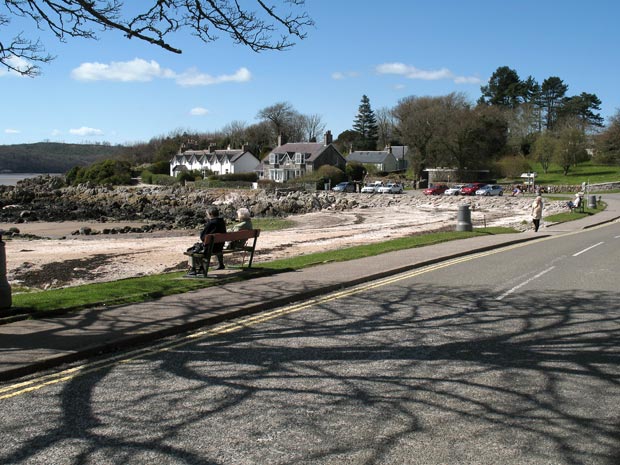 The beach in Rockcliffe village.