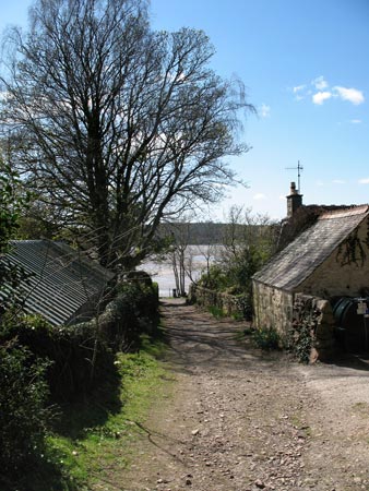 Where the shore path brings you down into Kippford.