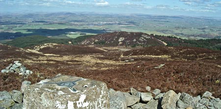 View from the trig point on Bengairn back over the route we have come up