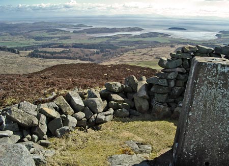 View from the trig point on Bengairn looking over the East Stewartry National Scenic Area