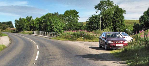 Where to park by the A713 near Green Well of Scotland