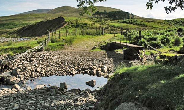 View of where the Benloch Burn runs into the Water of Deuch