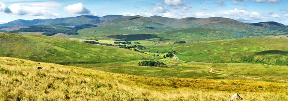 View of the whole length of the Rhinns of Kells from Willieanna
