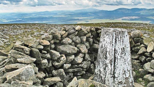 View from the triangulation point on the top of Cairnsmore of Carsphairn looking SSW