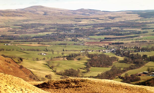 View over Penpont and Thonhill in Nithsdale from Tynron Doon