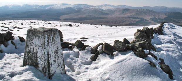 Rhinns of Kells and the Awful Hand from the trig point on Cairnsmore of Carsphairn.