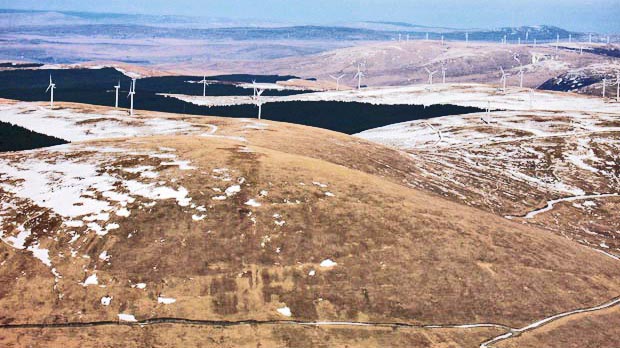 Windmills above Dugland Hill