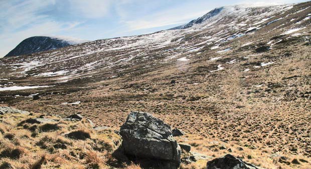 Beninner from the valley of the Bow Burn.