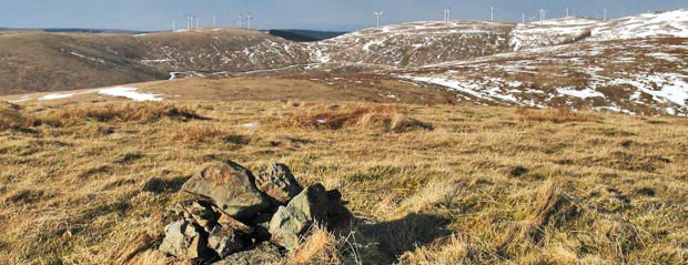 Windy Standard from the cairn on Moorbrock Hill